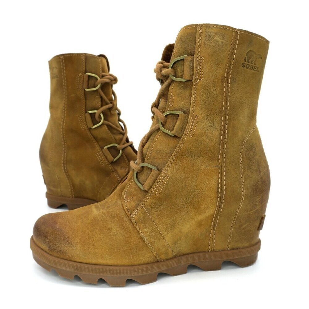 Sorel Joan of Arctic Wedge Mid Boot Ash Brown Waterproof Bootie Women's 8M